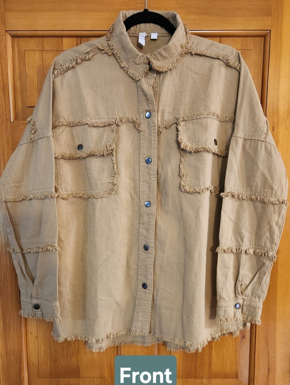 Elan Devan Rock & Roll Oversized Shacket Jacket - Size S